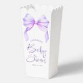 Elegante Lila Bow Baby Dusche Geschenkschachtel (Vorderseite)