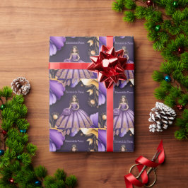 Elegante Lila Burg Geschenkpapier