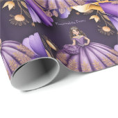 Elegante Lila Burg Geschenkpapier (Rolleneckpunkt)