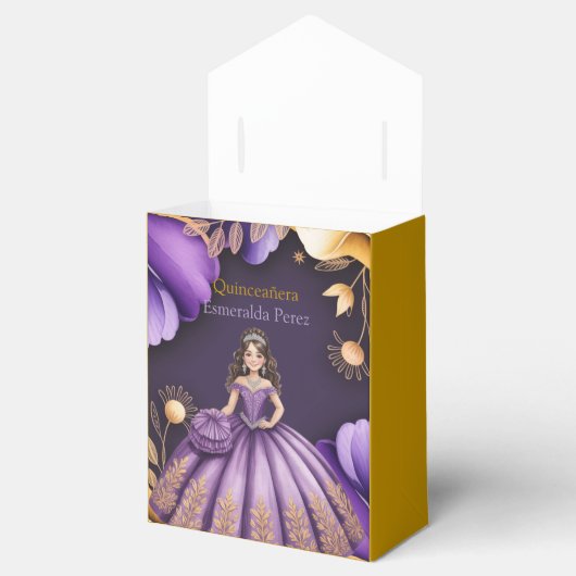 Elegante Lila Burg Geschenkschachtel (Geöffnet)