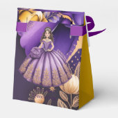 Elegante Lila Burg Geschenkschachtel (Rückseite)