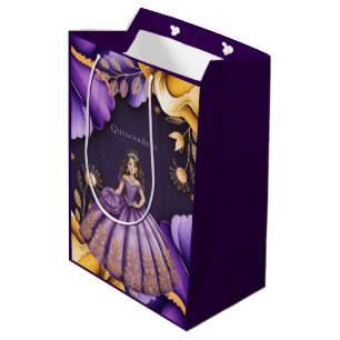 Elegante Lila Burg Mittlere Geschenktüte