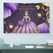 Elegante Lila Burg Städtische Badeanstalt Banner (Messe)