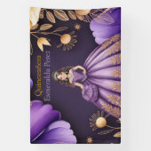 Elegante Lila Burg Städtische Badeanstalt Banner (Vertikal)