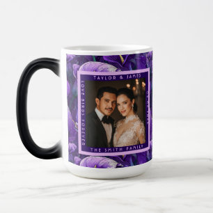 Elegante lila Calla-Lilien Charme Ziel Hochzeit Verwandlungstasse