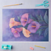Elegante Lila Calla Lilies Seidenpapier (Basteln)