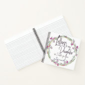 Elegante lila Chic Letters to Daughter Notizblock (Innenseite)