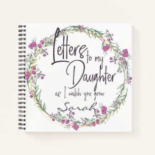 Elegante lila Chic Letters to Daughter Notizblock