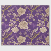 Elegante lila Chinoiserie Geschenkpapier (Flach)