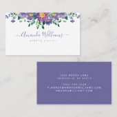 Elegante Lila Design Business Card Visitenkarte (Vorne/Hinten)
