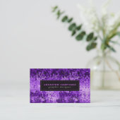Elegante Lila Disco Ball Glitzer & Glitzern Visitenkarte (Stehend Vorderseite)