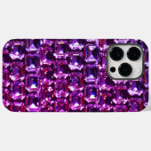 Elegante lila Edelsteine-Diamanten Case-Mate iPhone Hülle (Rückseite (Horizontal))