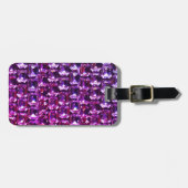 Elegante lila Edelsteine-Diamanten Gepäckanhänger (Vorderseite horizontal)