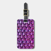 Elegante lila Edelsteine-Diamanten Gepäckanhänger (Vorderseite vertikal)
