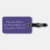 Elegante lila Edelsteine-Diamanten Gepäckanhänger (Rückseite horizontal)