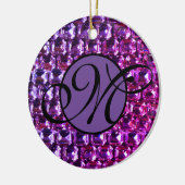 Elegante lila Edelsteine-Diamanten Keramik Ornament (Links)