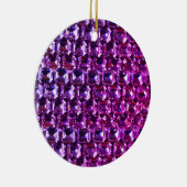 Elegante lila Edelsteine-Diamanten Keramik Ornament (Rechts)