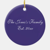 Elegante lila Edelsteine-Diamanten Keramik Ornament (Hinten)