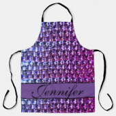 Elegante lila Edelsteine-Diamanten Schürze (Vorderseite)