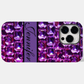 Elegante lila Edelsteine - Karligraphie Case-Mate iPhone Hülle (Rückseite (Horizontal))
