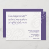 Elegante Lila Einladung, Caroline Wedding Einladung (Vorne/Hinten)