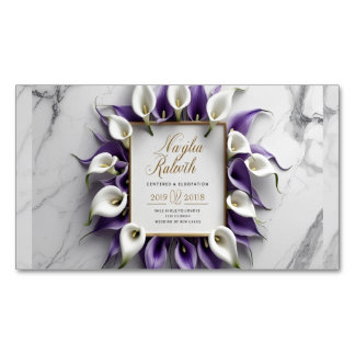 Elegante Lila Einladung von Calla Lily Hochzeit mi