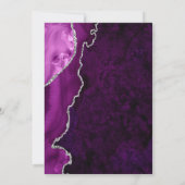 Elegante Lila Einladung zur Hochzeit individuell g (Rückseite)