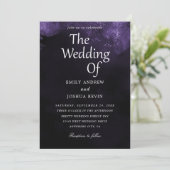 Elegante, lila Einladungen (Stehend Vorderseite)