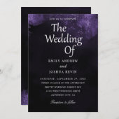 Elegante, lila Einladungen (Vorne/Hinten)