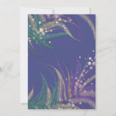 Elegante Lila Feather Wedding Einladung (Rückseite)