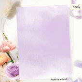 Elegante, Lila Flora und Aquarellfarben Quinceñera Einladung