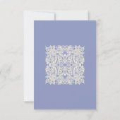 Elegante Lila Floral Lace Response Card RSVP Karte (Rückseite)