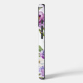 Elegante Lila florale botanische Personalisiert Case-Mate iPhone Hülle (Rückseite / Links)