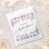 Elegante Lila Florals Brautparty Gefallen Tasche Geschenktütchen (Ausgeschnitten)