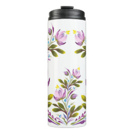 Elegante Lila Florals Thermosbecher