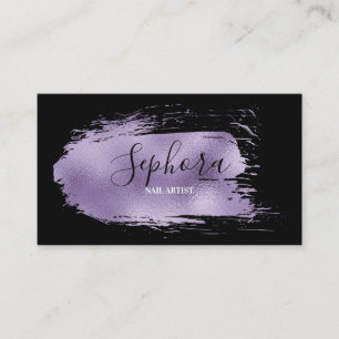 Elegante lila Folien-Metallic-Lackierung Stroke Visitenkarte