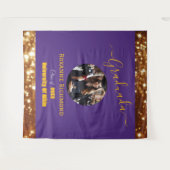 Elegante Lila Foto-gestufte Signatur Wandteppich (Vorderseite (Horizontal))