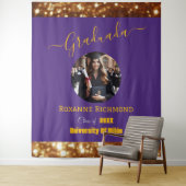 Elegante Lila Foto-gestufte Signatur Wandteppich (Beispiel)