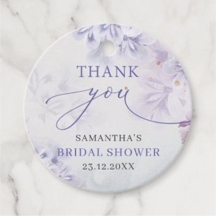 Elegante lila Frühlingsblumen Brautparty im Pastel Geschenkanhänger
