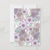 Elegante Lila Garden Blume Baby in Bloom Dankeskarte (Rückseite)