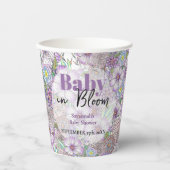 Elegante Lila Garden Blume Baby in Bloom Pappbecher (Vorderseite)