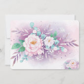 Elegante lila Geburtstagsparty Einladung (Rückseite)