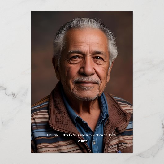 Elegante Lila Gold 70. Custom Birthday Party Folieneinladung (Rückseite)