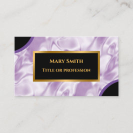Elegante Lila Gold Silk Business Card Visitenkarte