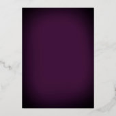 Elegante Lila Goldbrasse Butterfly Quinceanera Folieneinladung (Rückseite)