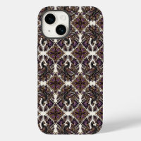 Elegante lila-goldene Batik-Raben-iPhone-Hülle