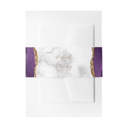 Elegante Lila Goldmedaille Einladungsbanderole (Vorderseite Beispiel)