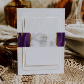 Elegante Lila Goldmedaille Einladungsbanderole