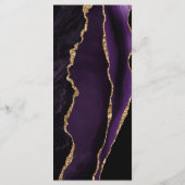 Elegante Lila Goldmedaille Menükarte (Rückseite)