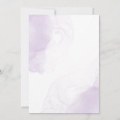 Elegante Lila Goldrahmen-Hochzeit Einladung (Rückseite)